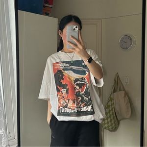 white oversized graphic T-shirt Brandy Melville